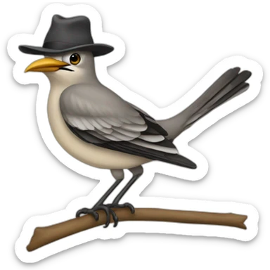 mockingbird hat sticker