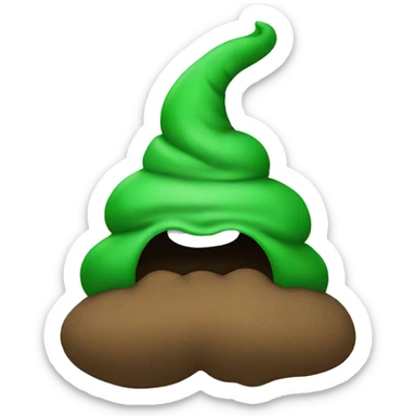 green poop sticker