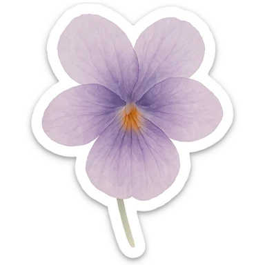 close-up of a detailed purple violet, soft color transitions, intricate petal textures, expressive form sticker