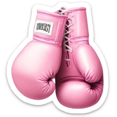 pastel pink boxing glove sticker