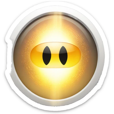 lens with flares in the circle sticker
