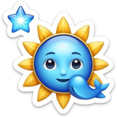 Étoile bleu sticker