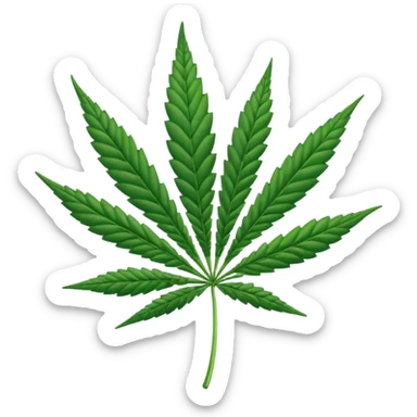 cannabis leaf sticker