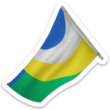 Drapeau bleu vert jaune sticker