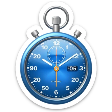 blue stopwatch  sticker