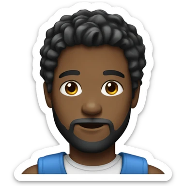 young man with beard and blue eyes sticker