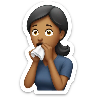woman coughing  sticker