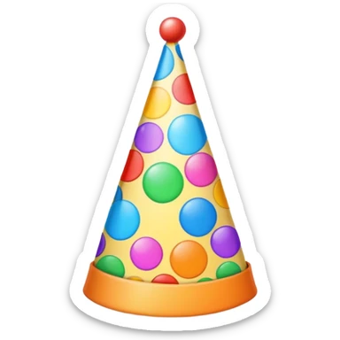 Birthday party hat sticker