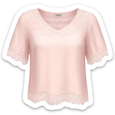 light pink top with lace sticker
