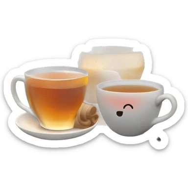 cold plunge, sauna and cup of tea wellness ritual sticker