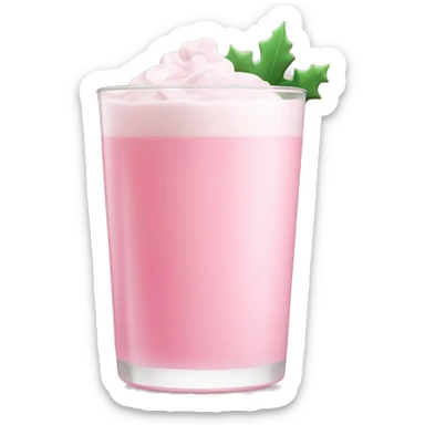 pastel pink christmas  drink sticker