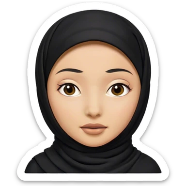 Islamic black memoji sticker