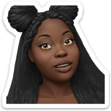 smiling girl with dark skin sticker