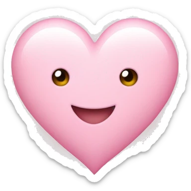 Light Pink heart sticker