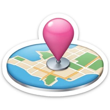 pink pin location - no face  sticker