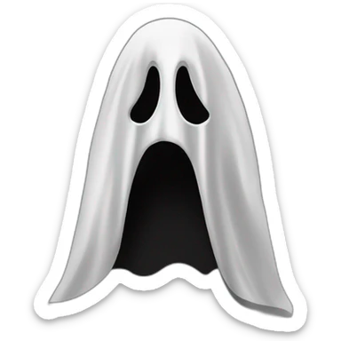 Ghost face maniac Black cloak white mask film scream sticker