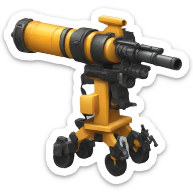 a minigun sticker