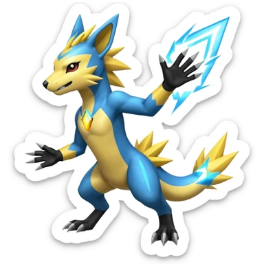 Manectric-Koraidon-Zeraora-Lombax-fusion sticker
