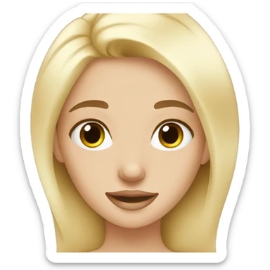Blonde girl doing skincare  sticker