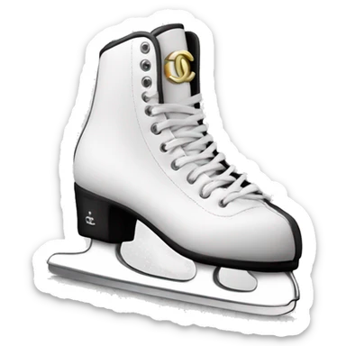 Chanel logo Figure skates sticker