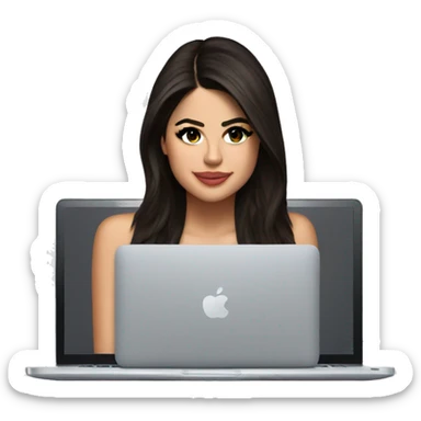 selena gomez on laptop sticker