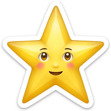 Star twinkle no eyes  sticker