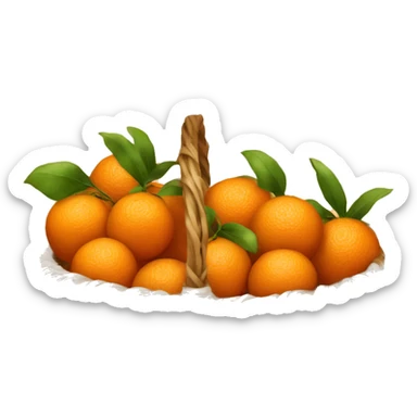 basket of orange  sticker