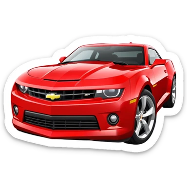 red minimalist Chevrolet Camaro sports car sticker