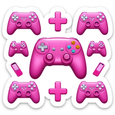 i need gamer pink pack literally for girls soft png 3d illustrations sticker