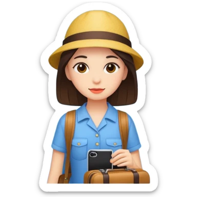 travel aesthetic girl sticker