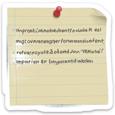 Important reminder sticker