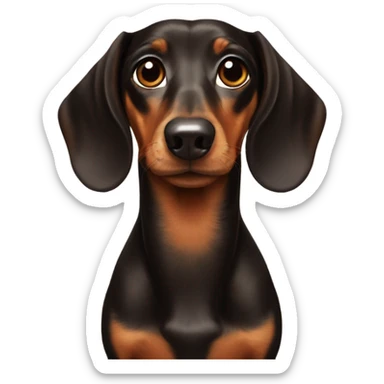 Winner dog dachshund dark brow small  sticker