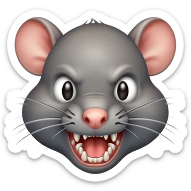 A bad rat that is up to no good and he’s angry sticker