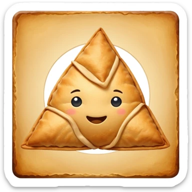 Crispy Handmade Samosa Brand Logo sticker