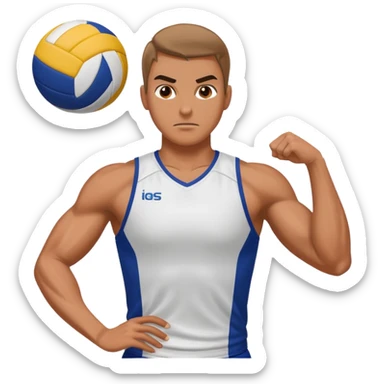 buatkan emoji yang mengandung unsur gym,volley,running sticker
