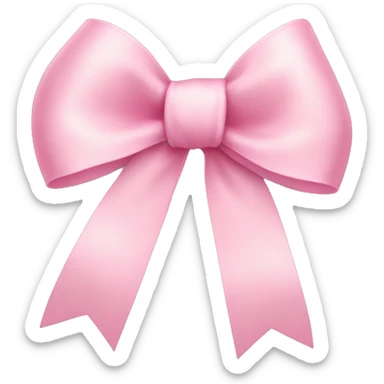 light pink ribbon bow sticker