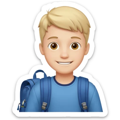 City Backpack Student boy sticker