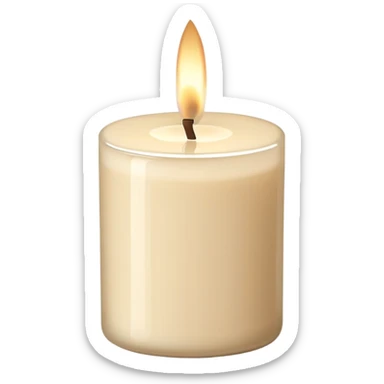 beige chanel candle  sticker
