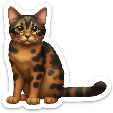 Tortoiseshell Cat Full Body sticker