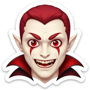 red men Vampire sticker