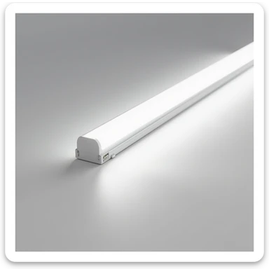 photorealistic image of a light channel or LED strip channel, isolated, no background sticker