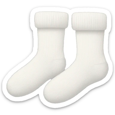 A pair of white warm socks sticker
