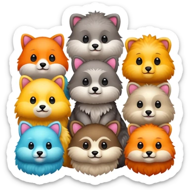 Cute animals sticker