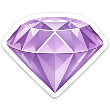 light lilac diamond, shiny facets sticker