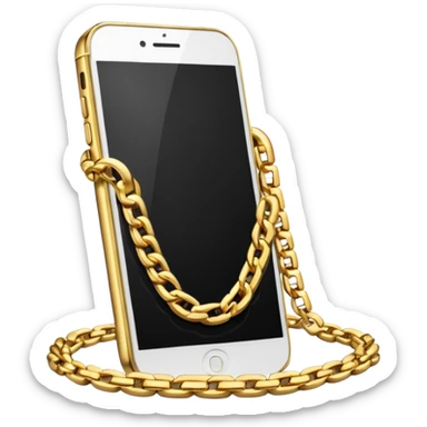 Ninja gold chain on phone sticker