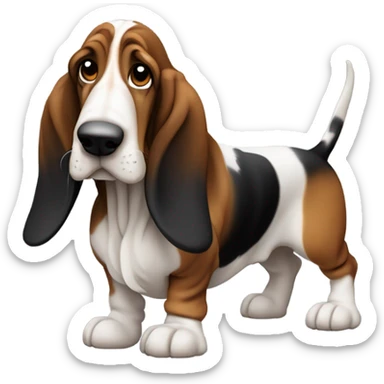 Basset hound sticker