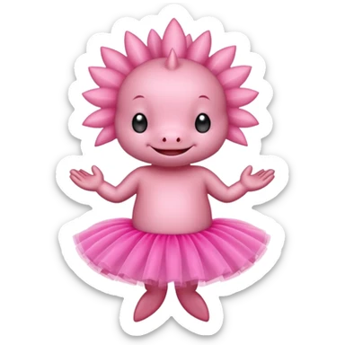 Axolotl in a tutu sticker