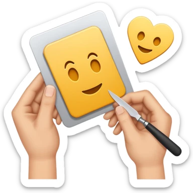 hands cutting out intracate shapes from card sticker