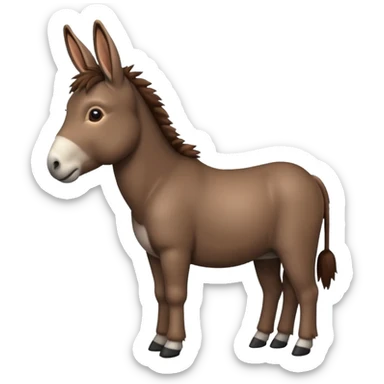 una burra color cafe sticker