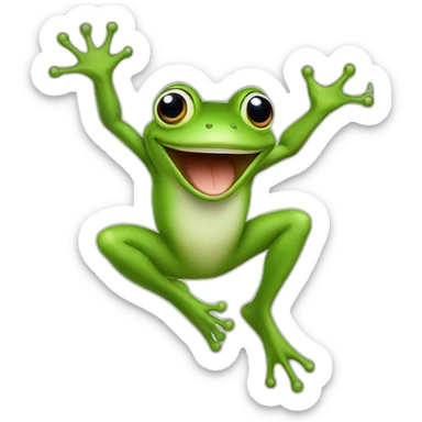 Frog Jumping  sticker